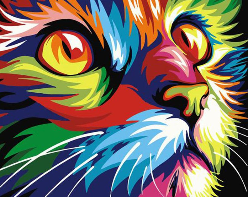 Colorful Cat Face Painting Kit