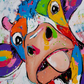 Colorful Cow Paint by Numbers