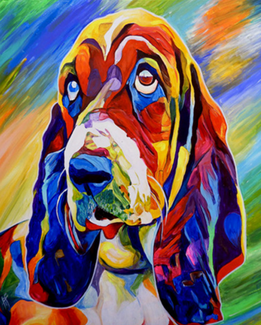 Colorful Dog Paint by Numbers