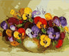 Flowers in Golden Vase Paint by Numbers