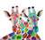 Colorful Giraffes Paint by Numbers
