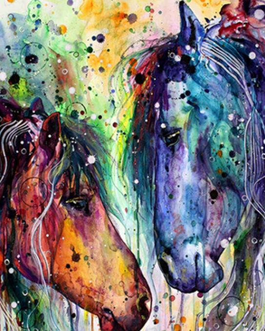 Horses Fantasy Paint by Numbers