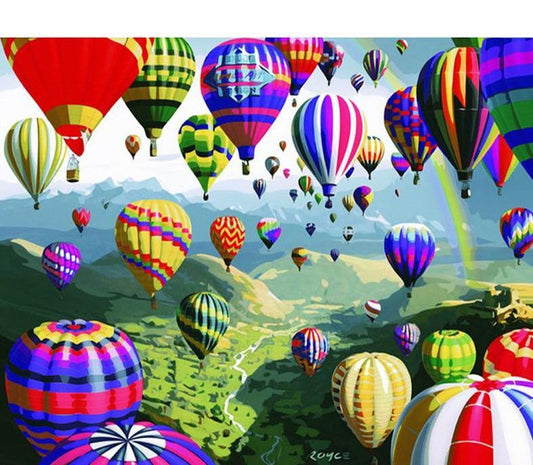 Air Balloons Painting by Numbers