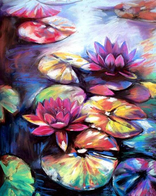 Colorful Lotus Paint by Numbers