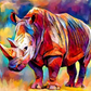 Rhinoceros Paint by Numbers Kit