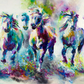 Colorful Horses Paint by Numbers