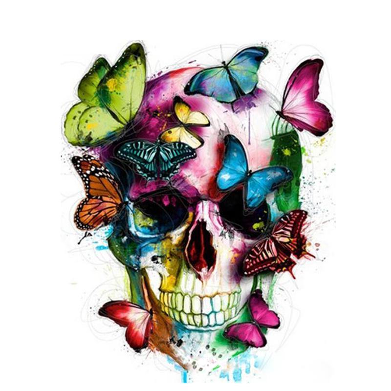 Skull & Butterflies Paint by Numbers