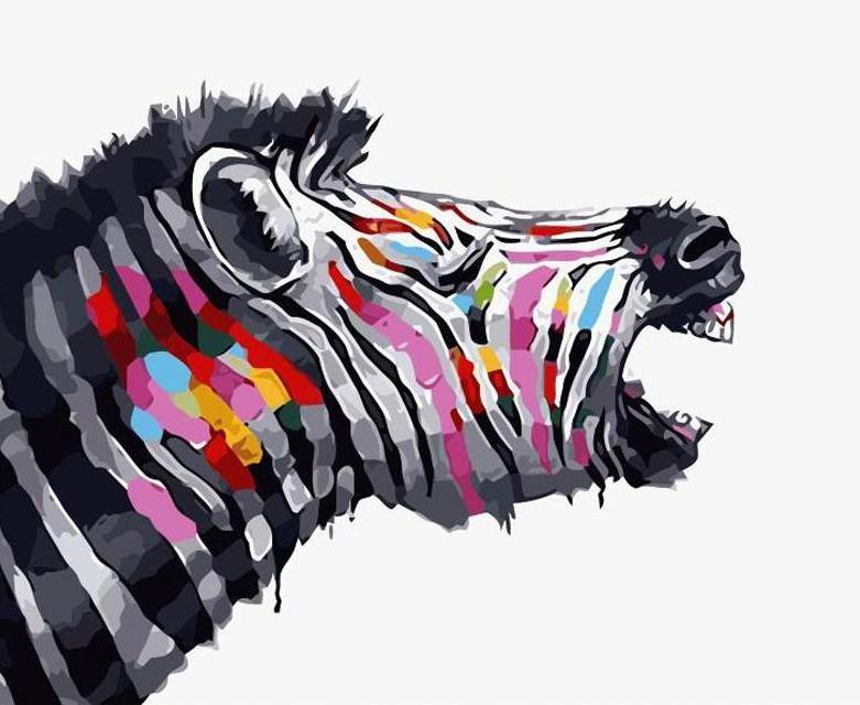Zebra Head Paint by Numbers