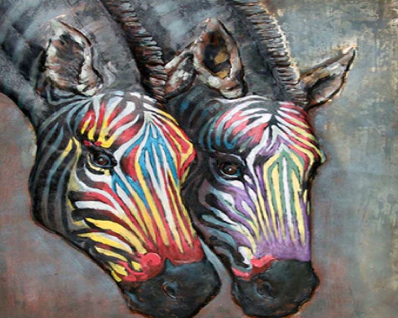 Zebras Heads Paint by Numbers