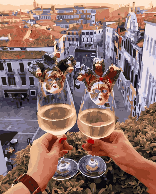 Couple Dating in Venice Paint by Numbers
