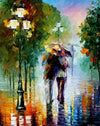 Couple Rain Walk Paint by Numbers