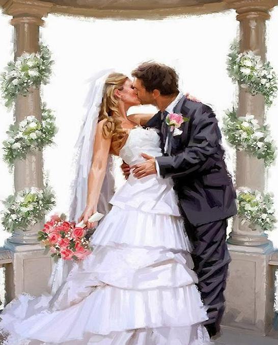 Wedding Kiss Paint by Numbers