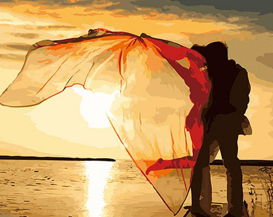 Couple on Beach Paint by Numbers