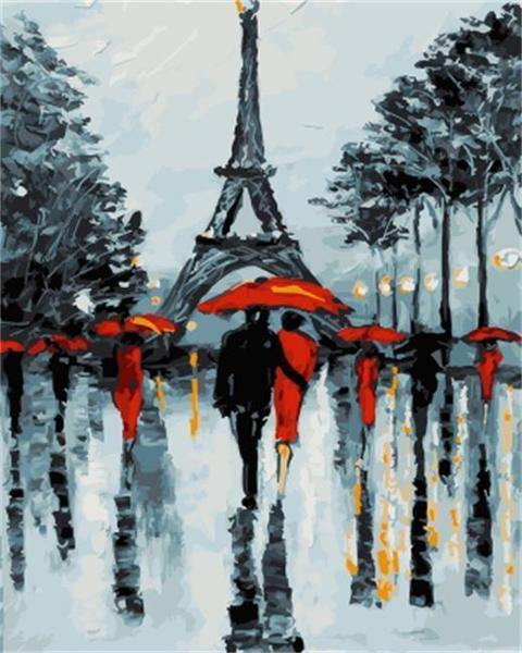 Couples in Paris Paint by Numbers