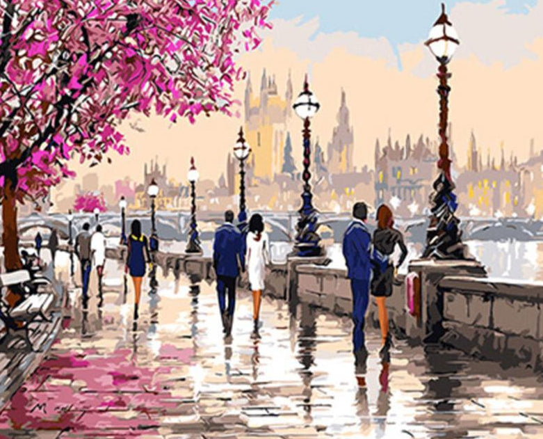 London Street Paint by Numbers