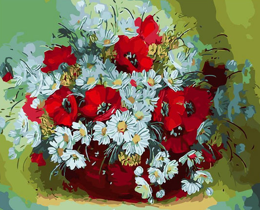 Daisies & Poppies Paint by Numbers
