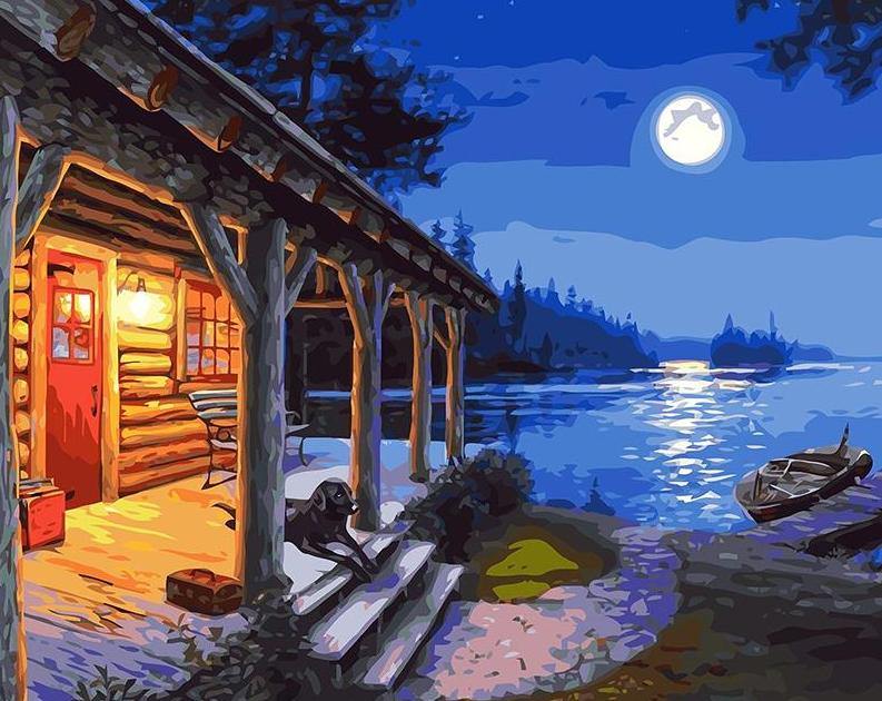 Darrell Bush Moonlight Lodge Painting Kit