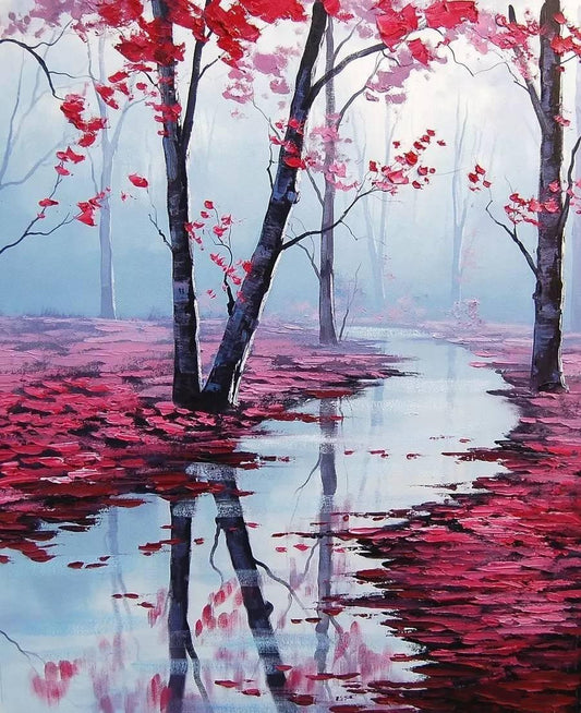 Dried Trees Paint by Numbers