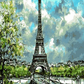 Eiffel Tower & Trees Paint by Numbers