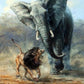 Elephant & Lion Paint by Numbers