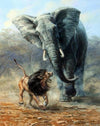 Elephant &amp; Lion Paint by Numbers