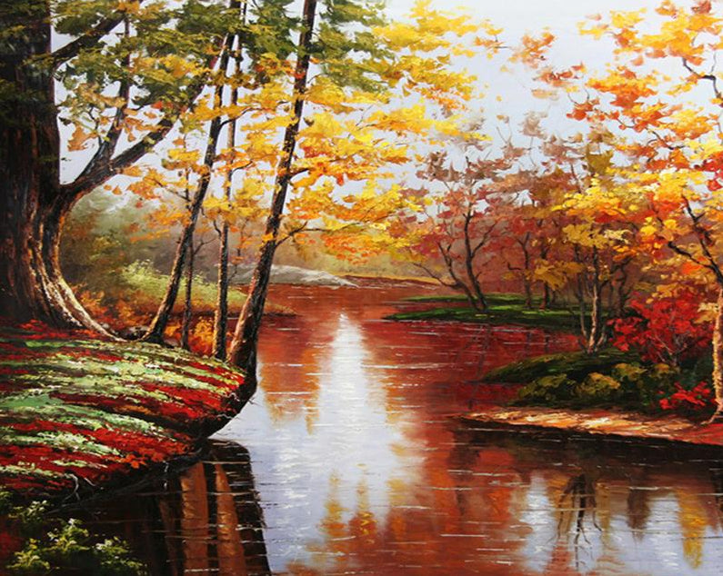 Fall Forest Paint by Numbers
