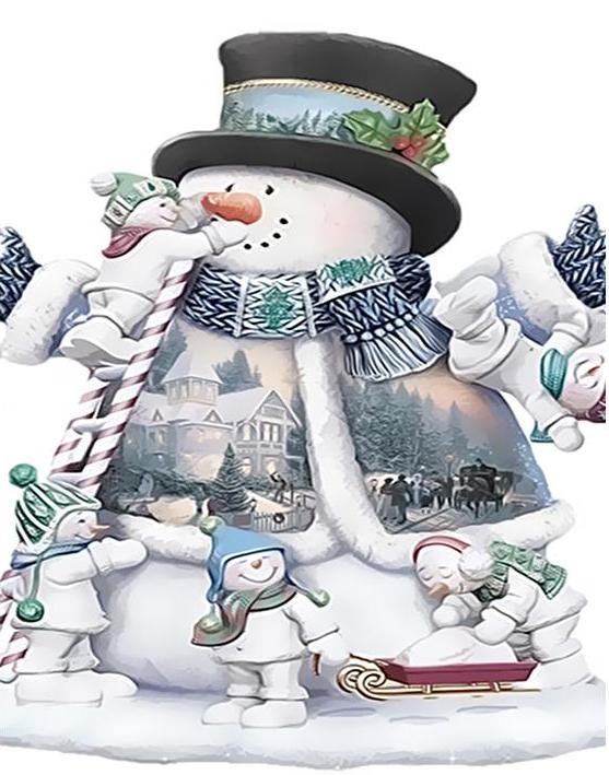 Fantasized Snowman Paint by Numbers