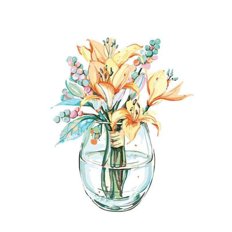 Flower Glass Paint by Numbers
