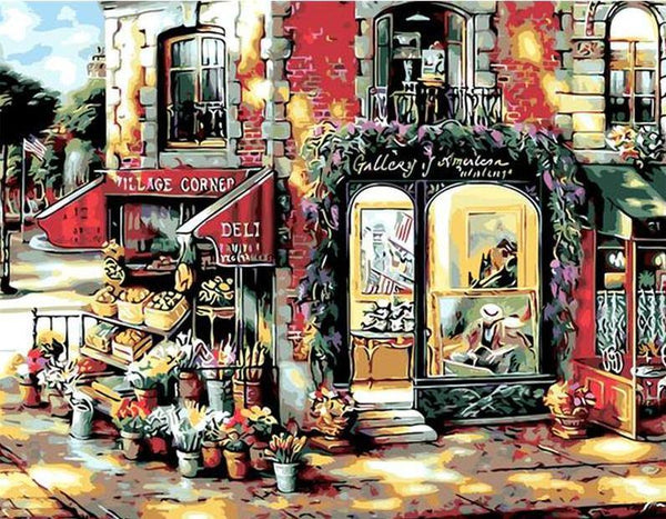 Flower Shop Painting Kit - Paint by Numbers Home