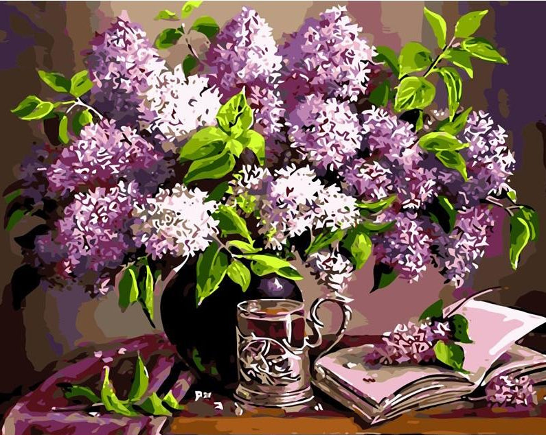 Flowers & Book Paint by Numbers