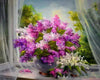 Flowers in the Window Paint by Numbers