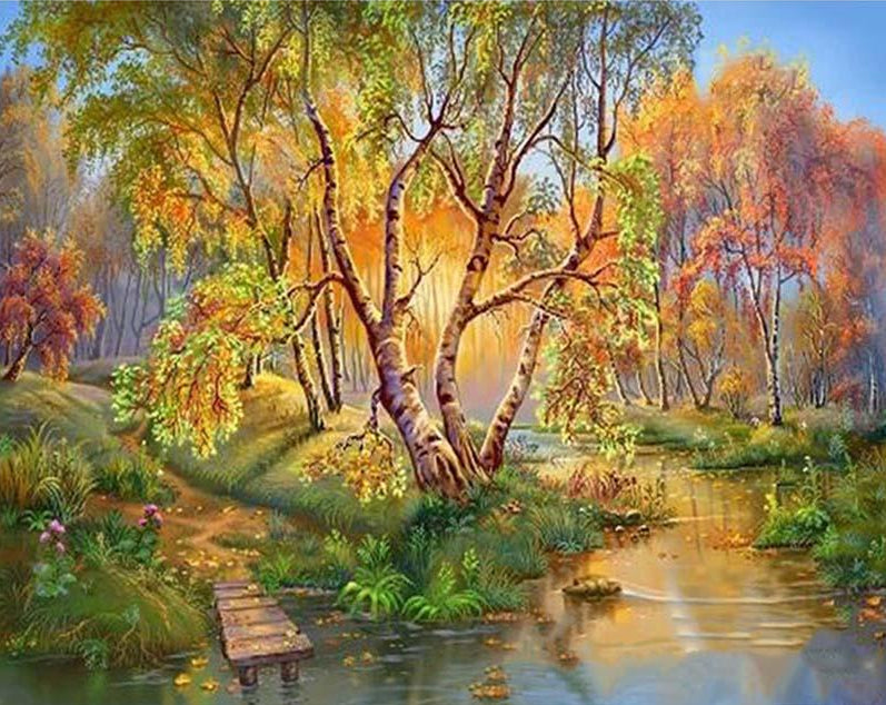 Forest Landscape Paint by Numbers