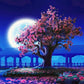 Pink Tree Paint by Numbers