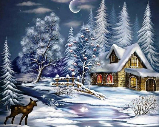 Full Moon Night DIY Painting Kit