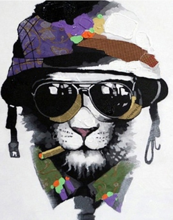 Gangster Lion Paint by Numbers