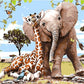 Giraffe & Elephant Paint by Numbers
