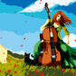 Girl Playing Violin Painting by Numbers