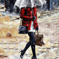 Girl with Hand Bag Paint by Numbers