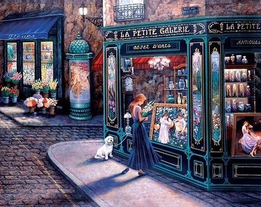Girl & Dog Paint by Numbers