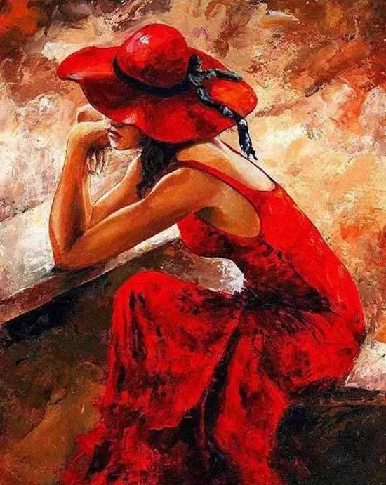 Lady & Hat Paint by Numbers