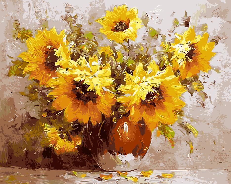 Gorgeous Sunflowers Paint by Numbers