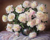White Peonies Paint by Numbers