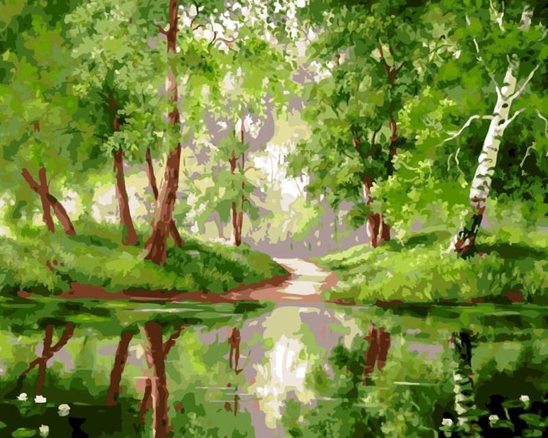 Forest Lake Paint by Numbers