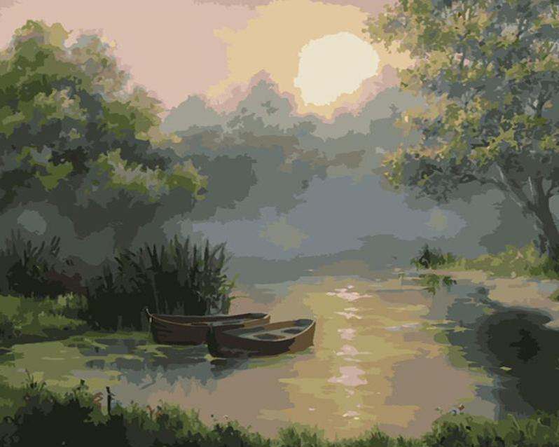 Green Forest Paint by Numbers