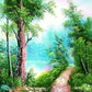 Green Trees Paint by Numbers