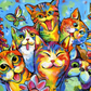 Funny Cats Paint by Numbers
