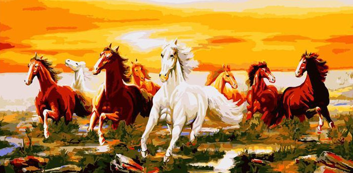 Herd of Horses Paint by Numbers