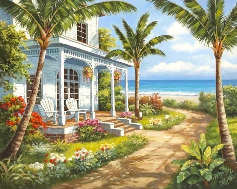 Home by the Sea Paint by Numbers