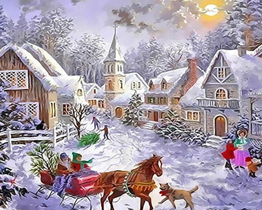 Horse Cart Paint by Numbers