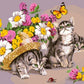Kittens & Flowers Paint by Numbers
